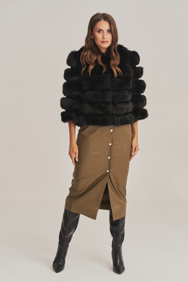Kožešinová bunda dámská z černé lišky