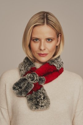 Kožešinová šála z králíka Rexe