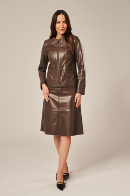 Dámská kožená bunda elegantná